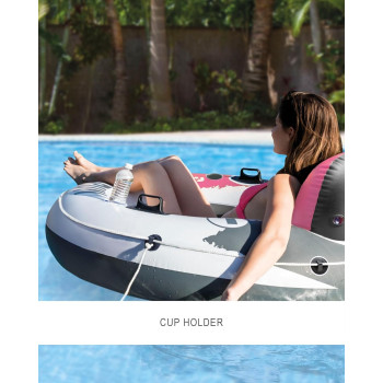 Intex River Run Sport Lounge Inflatable Water Float For Adult, Red