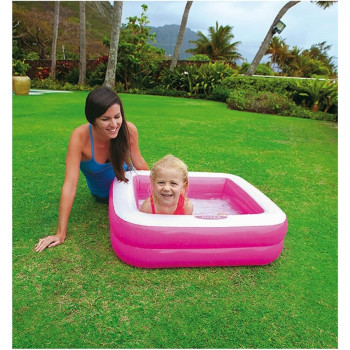 Intex Babypool Play Box Swimming Pool For Kids, Pink/White, 85 x 85 x 23 cm