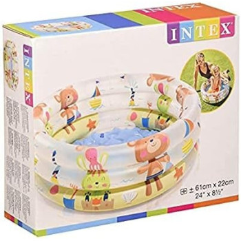 Intex Round Shape ‎Inflatable Baby Bath Tub Pool, Multicolour