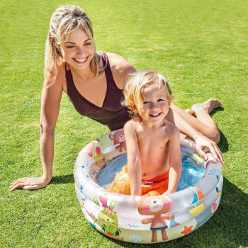 Intex Round Shape ‎Inflatable Baby Bath Tub Pool, Multicolour