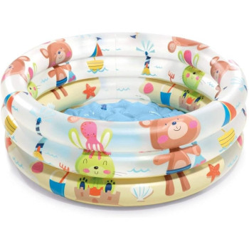 Intex Round Shape ‎Inflatable Baby Bath Tub Pool, Multicolour
