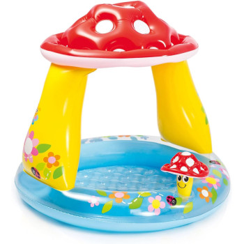Intex Round Shape Mushroom Baby Swimming Pool, Multicolour, 57114EP