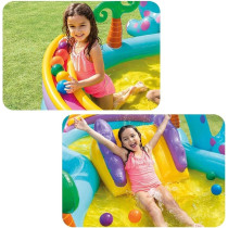 Intex Dinosaur Slide And Swimming Pool For Kids, Multicolour
