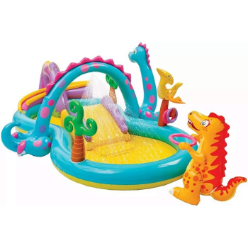 Intex Dinosaur Land Play Center Slide And Swimming Pool For Kids, 57135