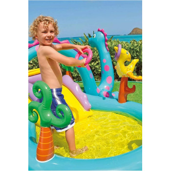Intex Dinosaur Land Play Center Slide And Swimming Pool For Kids, 57135