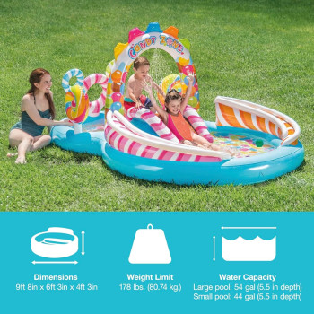 Intex Round Shape Candy Zone Play Center For Kids, Multicolour, 57149