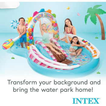 Intex Round Shape Candy Zone Play Center For Kids, Multicolour, 57149