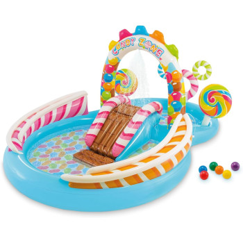 Intex Round Shape Candy Zone Play Center For Kids, Multicolour, 57149