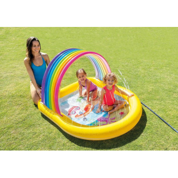 Intex Arch Spray Pool For Kids,‎ Capacity 84 Liters, Multicolour