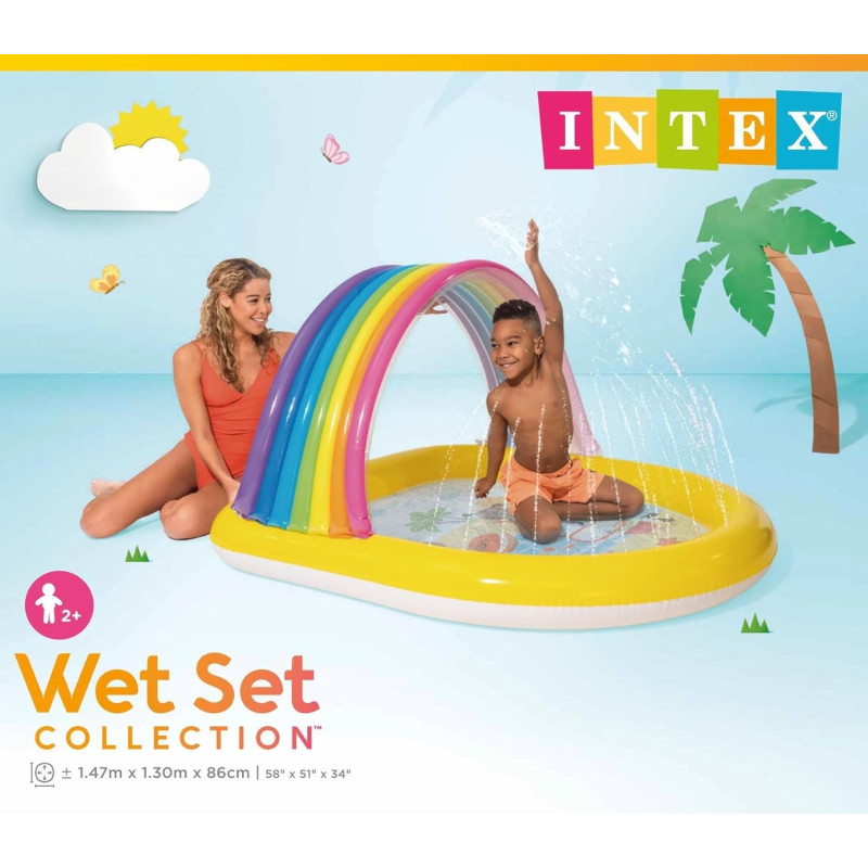 Intex Arch Spray Pool For Kids, Capacity 84 Liters, Multicolour