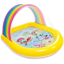 Intex Inflatable Rainbow and Jets Water Pool For Kids, 57156NP