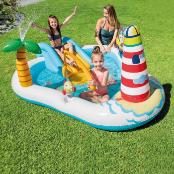 Intex Inflatable Fishing Fun Childs Water Play Center, Large, Multicolour