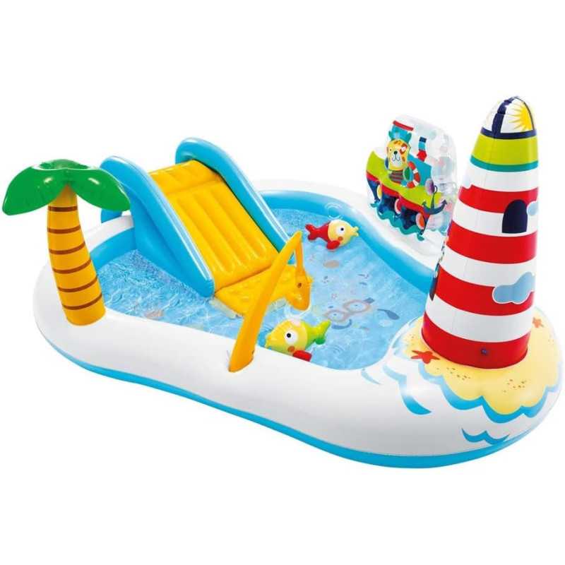 Intex Inflatable Fishing Fun Childs Water Play Center, Large, Multicolour