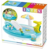 Intex Round Water Game Inflatable Pool Crocodile For Child, Multicolour, 57165NP