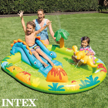 Intex Vinyl Dinosaurs Playcenter For Kids, Multicolour, 57166NP