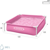 Intex Square Shape Mini Frame Pool For Kids, Pink, 57172