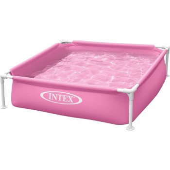 Intex Square Shape Mini Frame Pool For Kids, Pink, 57172