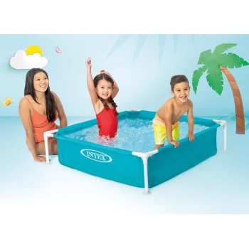 Intex Square Shape Mini Frame Pool For Kids, Sky Blue, 57173