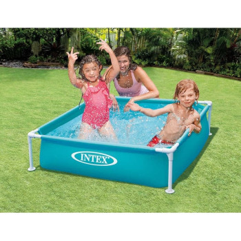 Intex Square Shape Mini Frame Pool For Kids, Sky Blue, 57173