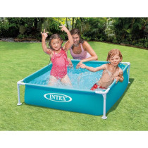 Intex Square Shape Mini Frame Pool For Kids, Sky Blue, 57173
