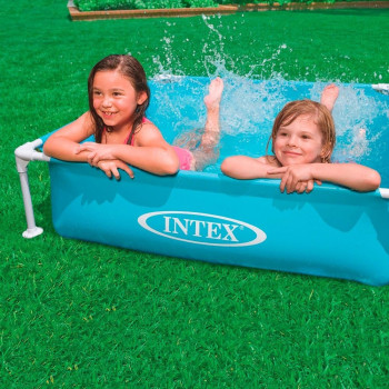 Intex Square Shape Mini Frame Pool For Kids, Sky Blue, 57173