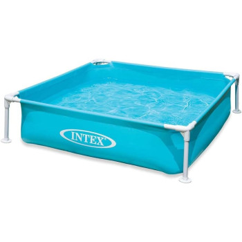 Intex Square Shape Mini Frame Pool For Kids, Sky Blue, 57173