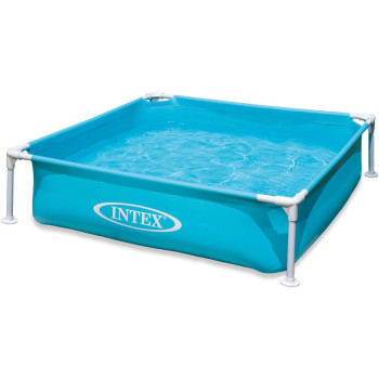 Intex Square Shape Mini Frame Pool For Kids, Sky Blue