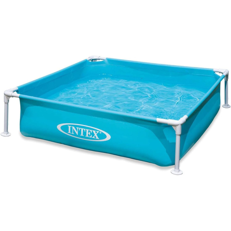 Intex Square Shape Mini Frame Pool For Kids, Sky Blue