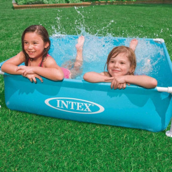 Intex Metal Square Shape Mini Frame Pool For Kids, Blue