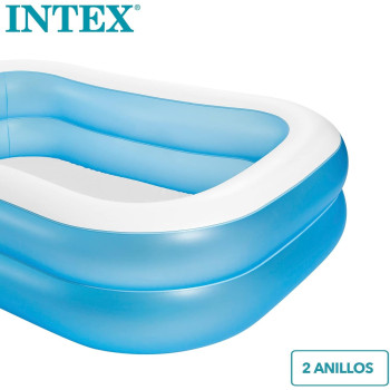 Intex Rectangular Shape Swim Center Family Pool For Kids, Large, Blue/White, 57180