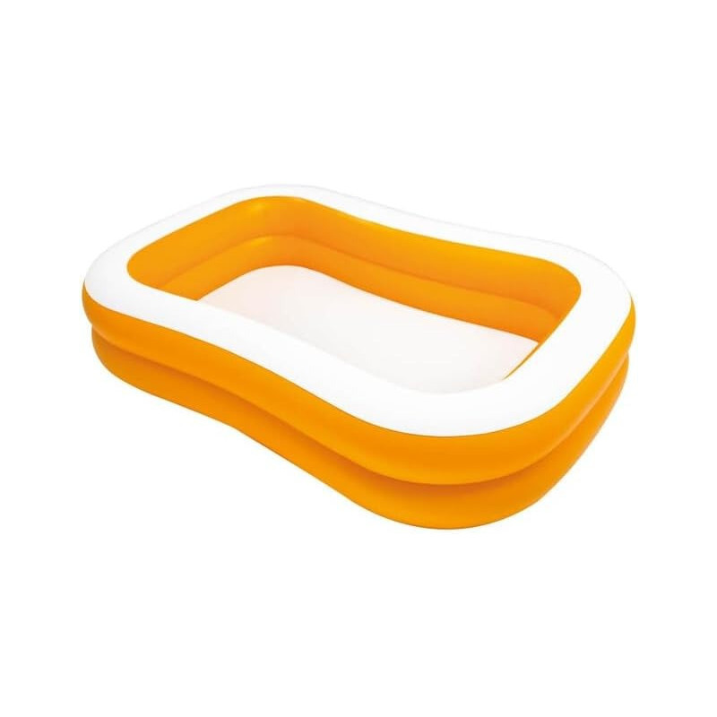 Intex Rectangular Shape Mandarin Swim Center Family Swimming Pool, Orange/White, 57181