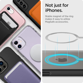 Spigen Metal Ring Plate (Magfit) Adapter For Mag Safe-Compatibility With Ez-Fit Kit Add Mag Safe Compatibility To Non-Mag Safe Case, 1 Pack, Silver
