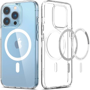 Spigen Ultra Hybrid Mag (Magfit) Compatible With Magsafe Designed For iPhone 13 Pro Case (2020), White