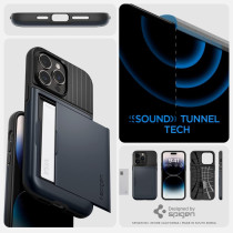 Spigen Slim Armor Cs Designed For iPhone 14 Pro Case (2022), Metal Slate