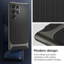 Spigen Neo Hybrid Designed For Galaxy S23 Ultra Case (2023), Gunmetal