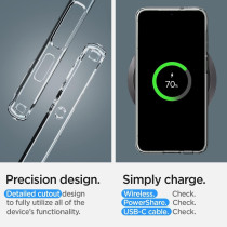 Spigen Liquid Crystal Designed For Galaxy S23 Plus Case (2023), Crystal Clear