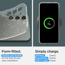 Spigen Liquid Crystal Glitter Designed For Galaxy S23 Plus Case (2023), Crystal Quartz
