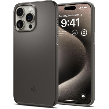 Spigen Thin Fit Designed For iPhone 15 Pro Max Case (2023), Military-Grade Protection, Gunmetal