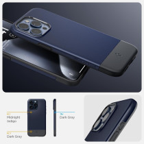 Spigen Magnetic Style Armor Magfit Designed For iPhone 15 Pro Max Case, Military-Grade Protection Compatible With Magsafe (2023), Midnight Indigo