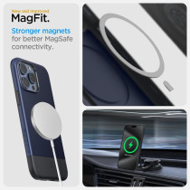 Spigen Magnetic Style Armor Magfit Designed For iPhone 15 Pro Max Case, Military-Grade Protection Compatible With Magsafe (2023), Midnight Indigo