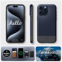 Spigen Magnetic Style Armor Magfit Designed For iPhone 15 Pro Max Case, Military-Grade Protection Compatible With Magsafe (2023), Midnight Indigo