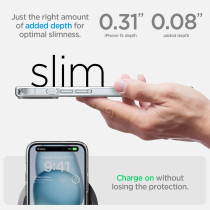Spigen Ultra Hybrid Designed For iPhone 15 Case (2023), Anti-Yellowing, Military-Grade Protection, Crystal Clear