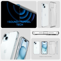 Spigen Ultra Hybrid Designed For iPhone 15 Case (2023), Anti-Yellowing, Military-Grade Protection, Crystal Clear