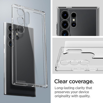 Spigen Ultra Hybrid Designed For Galaxy S24 Ultra Case (2024), Anti-Yellowing, Military-Grade Protection, Crystal Clear