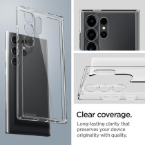 Spigen Ultra Hybrid Designed For Galaxy S24 Ultra Case (2024), Anti-Yellowing, Military-Grade Protection, Crystal Clear