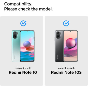 Spigen 1 Pack Full Coverage Tempered Glass Screen Protector For Redmi Note 10