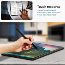 Spigen Tempered Glass Screen Protector, Glastr Ez Fit, Designed For Galaxy Tab S9 Plus, 9H Hardness/Case-Friendly