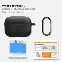 Spigen Silicone Fit Designed For Apple Airpods Pro Case (2019), Black