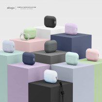 Elago Compatible With Airpods Pro 2 Case (2022), Silicone Case With Keychain Compatible With Apple Airpods Pro 2Nd Generation Case, Front Led Visible, Supports Wireless Charging, Dark Grey