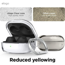 Elago Clear Case Compatible With Samsung Galaxy Buds Fe Case (2023) / Galaxy Buds 2 Pro Case (2022) / Galaxy Buds 2 Case (2021) / Galaxy Buds Pro Case (2021) / Galaxy Buds Live Case (2020) (Clear)